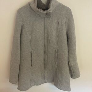 North Face quilted sweatshirt coat size XL